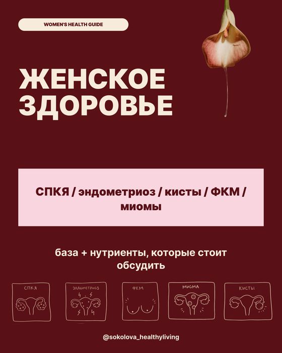 Гайд: женское здоровье - СПКЯ, эндометриоз, кисты, ФКМ, миомы